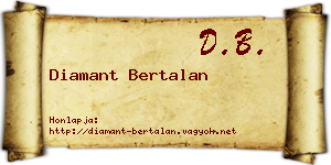 Diamant Bertalan névjegykártya